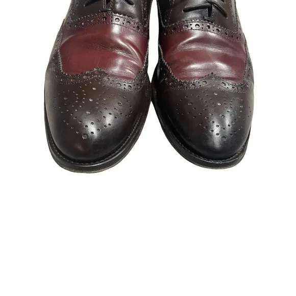 To Boot New York Two Toned Wingtip Brogue Oxford Shoes size 11 Brown Oxblood