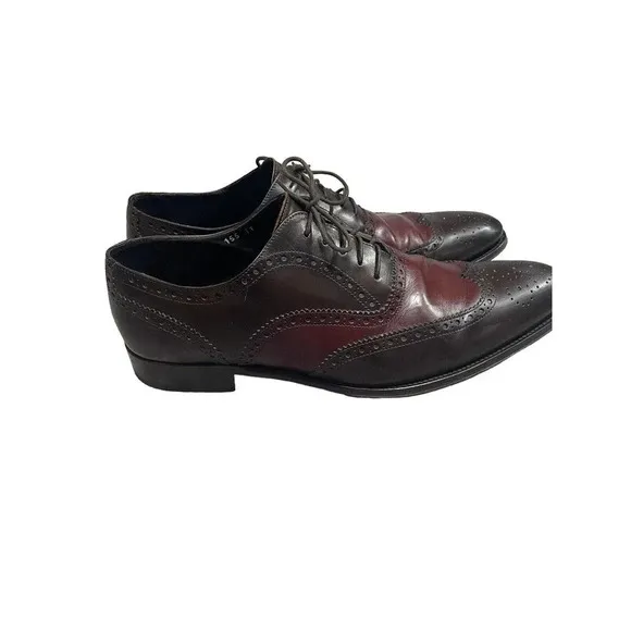 To Boot New York Two Toned Wingtip Brogue Oxford Shoes size 11 Brown Oxblood