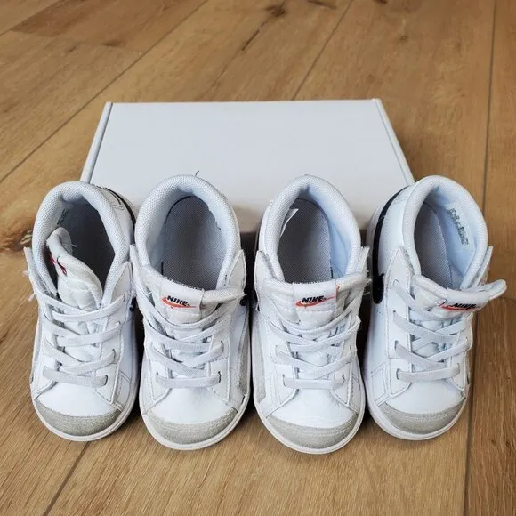 Toddler Nike Blazer Mid Sneakers Size 7 C Lot Of 2 Pairs For Twins DA4088-100