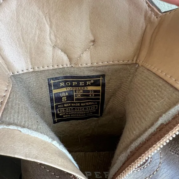Toddler roper boots size 5C