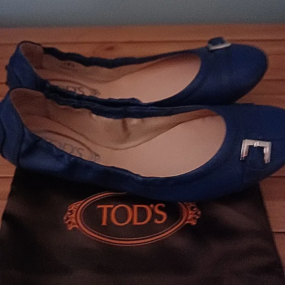 Tod's Ballerina Dee Fibbietta Ballet Flat with Dust Bag Size 7  NWOB