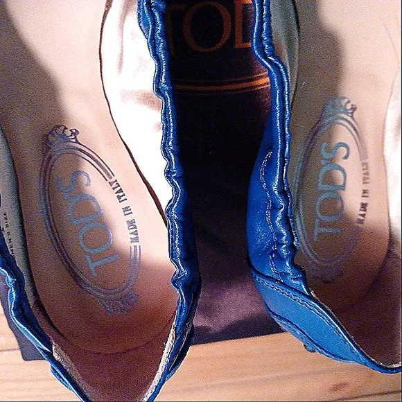 Tod's Ballerina Dee Fibbietta Ballet Flat with Dust Bag Size 7  NWOB