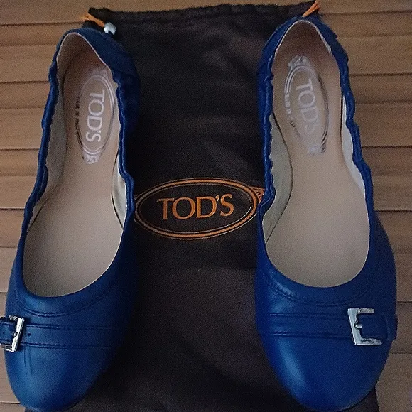 Tod's Ballerina Dee Fibbietta Ballet Flat with Dust Bag Size 7  NWOB