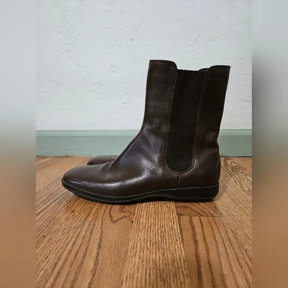 TOD'S Brown Leather Chelsea Boots