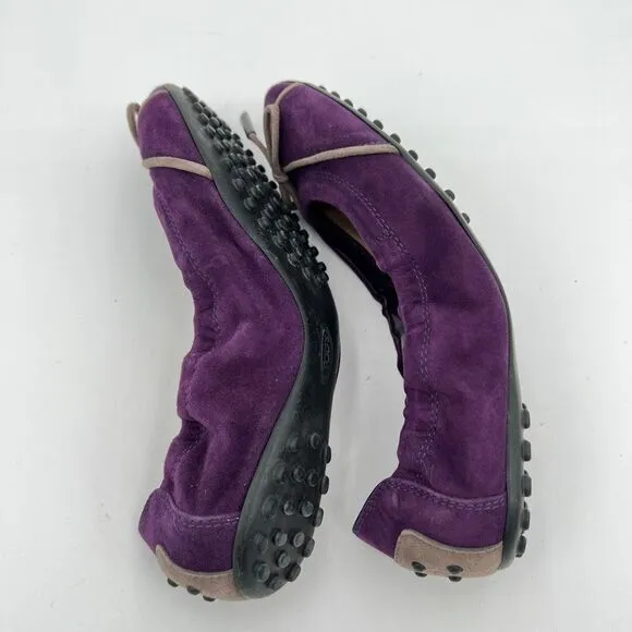 TOD'S | Suede Plain Leather Ballet Flat Shoes Women’s size 6 Purple Comfort $495