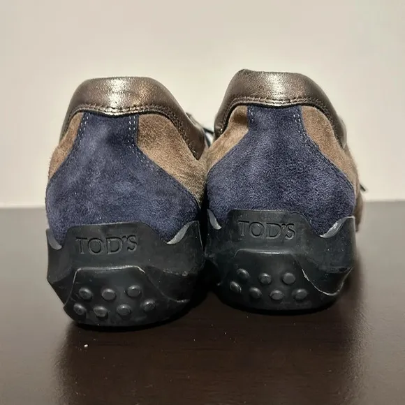 TODS vintage two toned driving tie sneaker shoes size 37