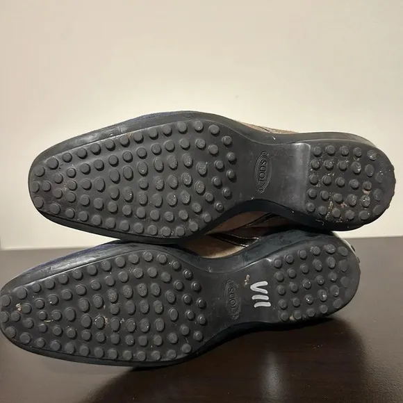 TODS vintage two toned driving tie sneaker shoes size 37