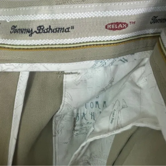 Tommy Bahama 100% Silk Relax Tan Chino Pants Neutral Men's 36x30