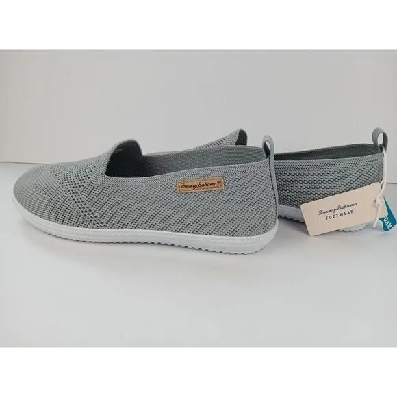 Tommy Bahama Gray Knit Sunset Slip On Casual Shoes Women’s Size 9.5 Memory Foam