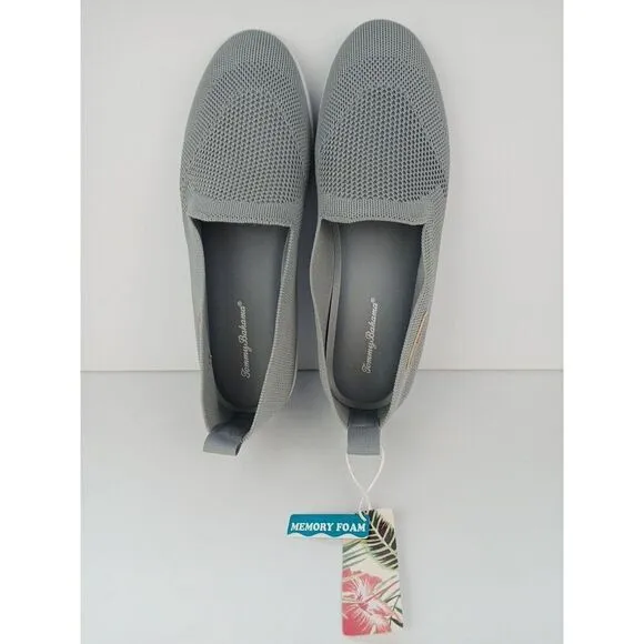 Tommy Bahama Gray Knit Sunset Slip On Casual Shoes Women’s Size 9.5 Memory Foam