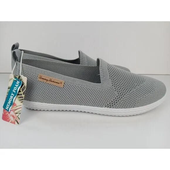 Tommy Bahama Gray Knit Sunset Slip On Casual Shoes Women’s Size 9.5 Memory Foam