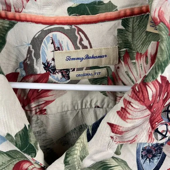 Tommy Bahama Hawaiian Holiday Christmas Silk Polo Size XXL