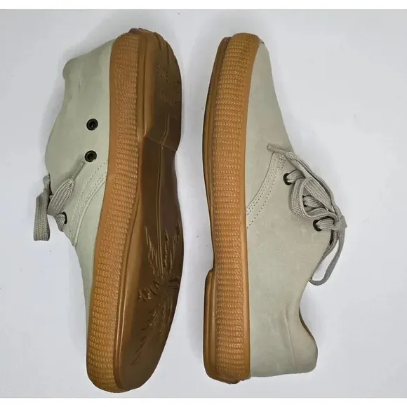 Tommy Bahama Men's Lace Up Shoes Rare Quervo Gold Mushroom Nubuck Leather 8