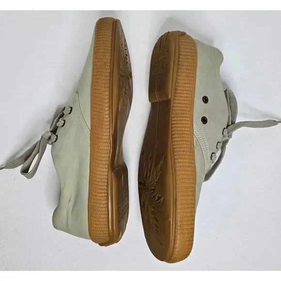 Tommy Bahama Men's Lace Up Shoes Rare Quervo Gold Mushroom Nubuck Leather 8