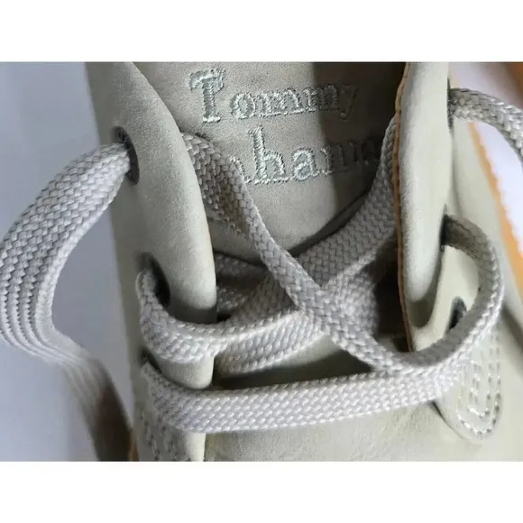 Tommy Bahama Men's Lace Up Shoes Rare Quervo Gold Mushroom Nubuck Leather 8