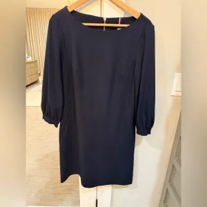 Tommy Hilfiger 3/4 Sleeve Navy Boat Neck Dress Size 8 NWOT