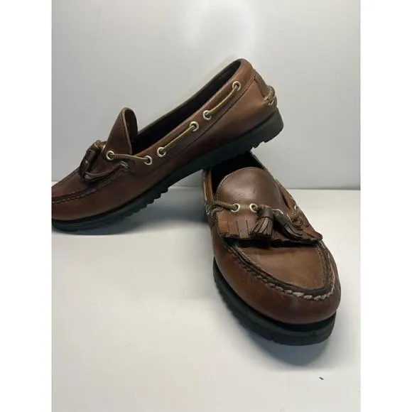 Tommy Hilfiger Vintage Brown Slip-On Tassel Casual Moc Loafers shoes Men's 10M