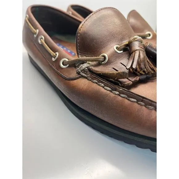 Tommy Hilfiger Vintage Brown Slip-On Tassel Casual Moc Loafers shoes Men's 10M