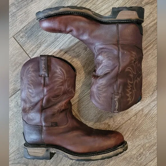 Tony Lama Henrick TLX Work Boots Leather Steel Toe Waterproof TW1009 Farm
