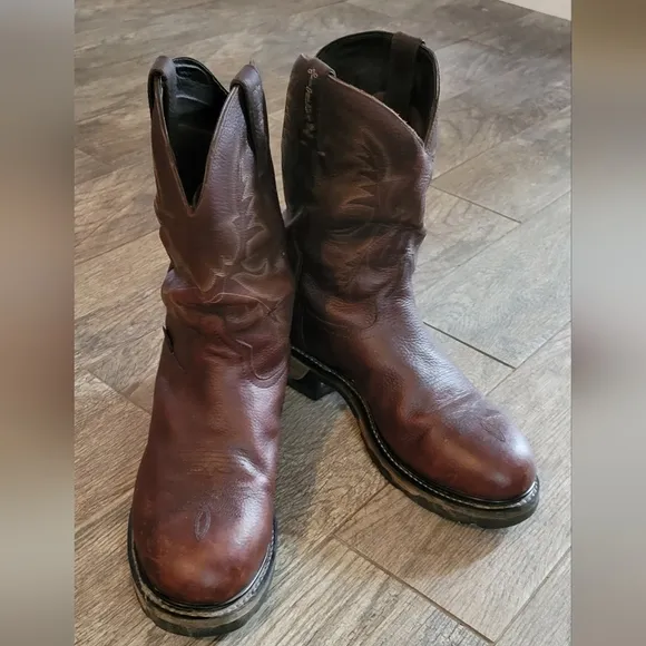 Tony Lama Henrick TLX Work Boots Leather Steel Toe Waterproof TW1009 Farm