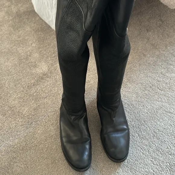 Tory Burch Black Simone Suede Over-The-Knee Boot