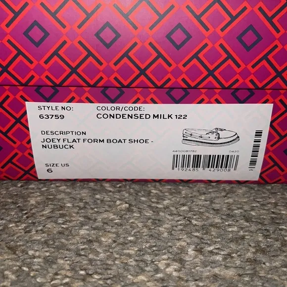 Tory Burch Boat Shoe. 6