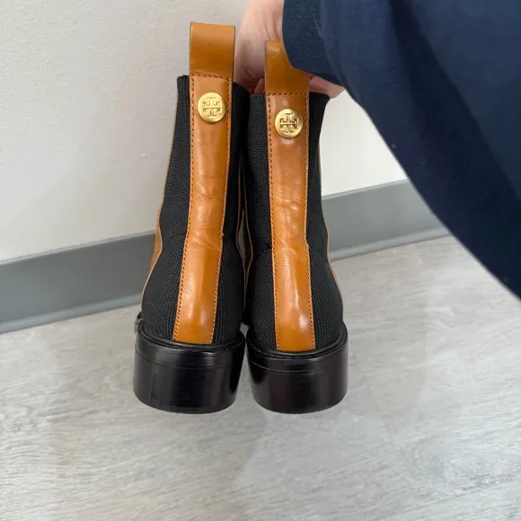 Tory Burch Chelsea Boots Bonnie Brown in Light Brown Leather