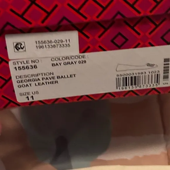 TORY BURCH GEORGIA PAVE ballet flat.