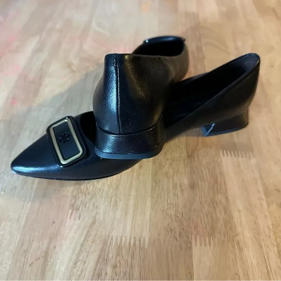 Tory Burch  Georgia  Pointed Toe Flat Black Shoes