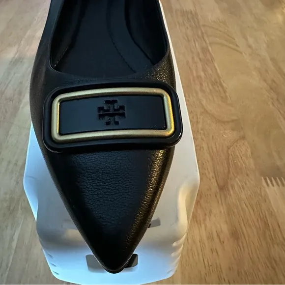 Tory Burch  Georgia  Pointed Toe Flat Black Shoes