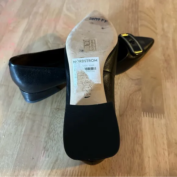 Tory Burch  Georgia  Pointed Toe Flat Black Shoes