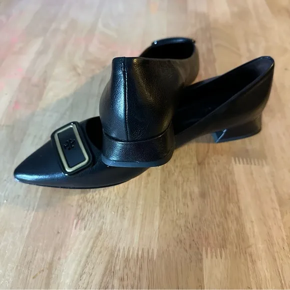 Tory Burch  Georgia  Pointed Toe Flat Black Shoes