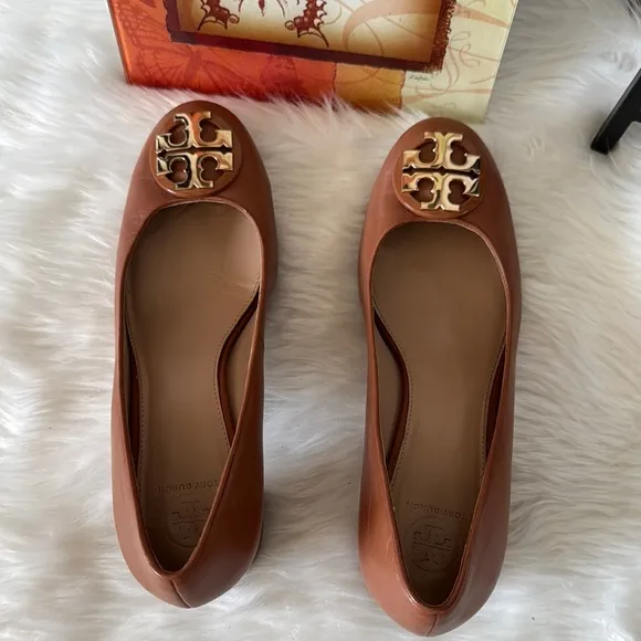 Tory Burch Janey 50mm Royal Tan Leather Pump