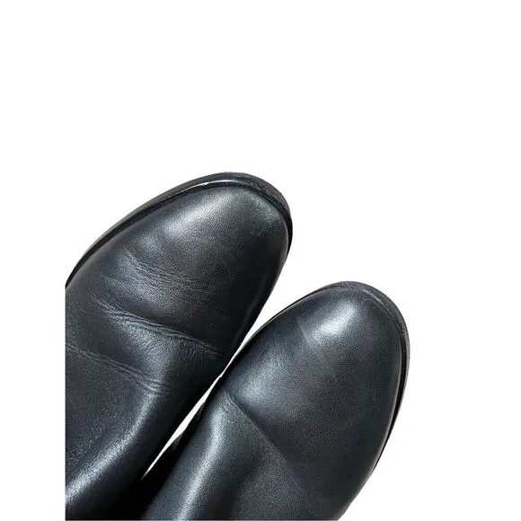 Tory Burch MARSDEN Stretch Riding Boots Flat Equestrian Boots 8.5 Over Knee Blac
