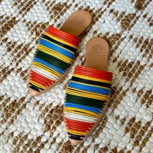 TORY BURCH Multicolor Sienna Flat Slide Sandal/Mule