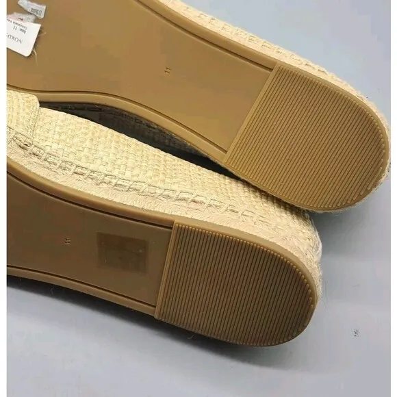 Tory Burch Sz 10 Women Raffia Flat Espadrilles Shoes Straw Natural Flower New