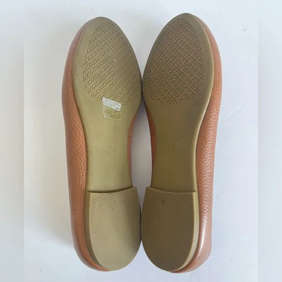 Tory Burch women’s Claire Ballet Flat shoes Tumbled Leather size 7M