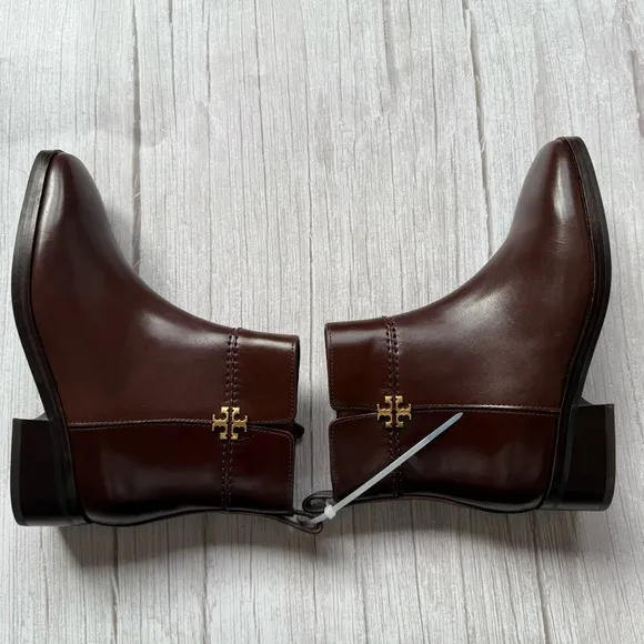 Tory Burch Women's Everly Flat Leather Ankle Boots Size 5