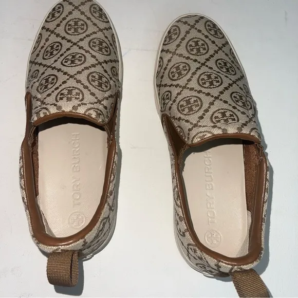 Tory T Monogram Slip on Sneaker
