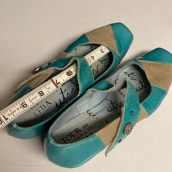 TOUR EN VILLE Geale Patent Leather Flat Shoes Sz 7