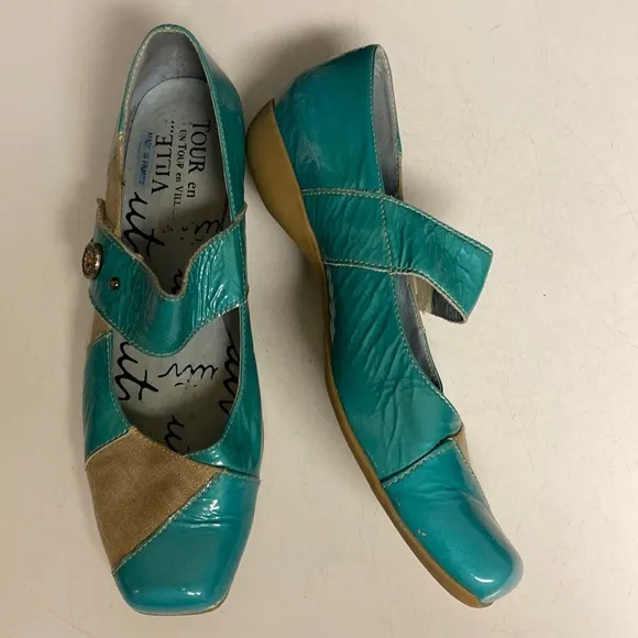 TOUR EN VILLE Geale Patent Leather Flat Shoes Sz 7