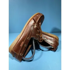 Travel Fox Brown  Boat Shoe Lace Up Men Casual Shoe Sz 42-9,5
