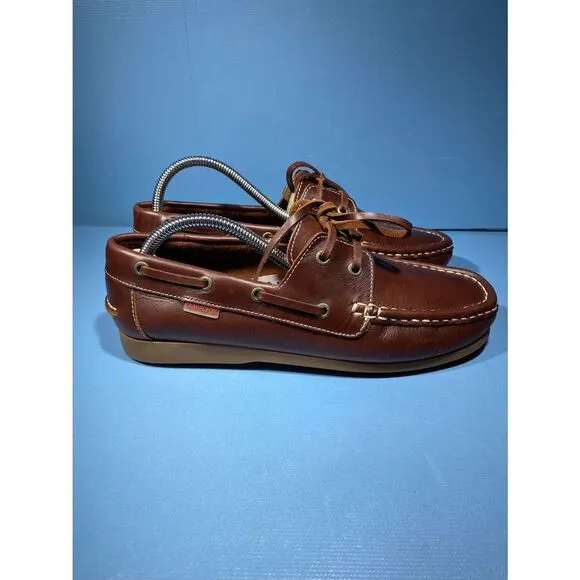 Travel Fox Brown  Boat Shoe Lace Up Men Casual Shoe Sz 42-9,5