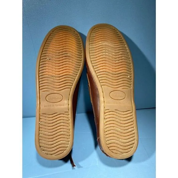 Travel Fox Brown  Boat Shoe Lace Up Men Casual Shoe Sz 42-9,5