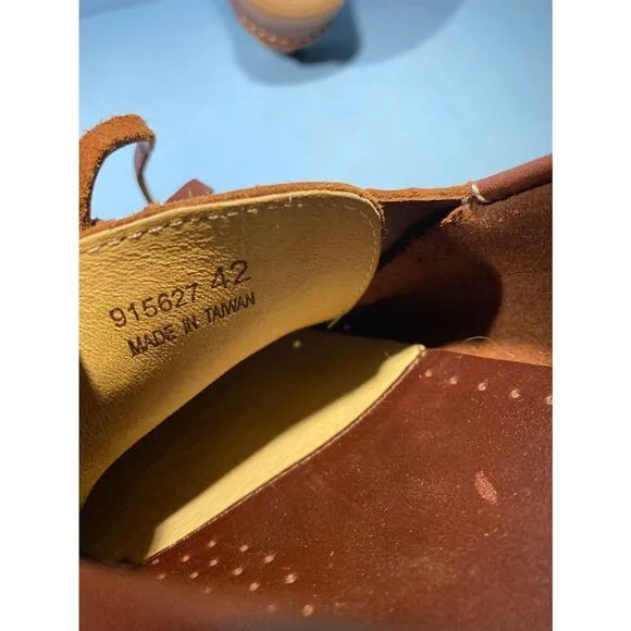 Travel Fox Brown  Boat Shoe Lace Up Men Casual Shoe Sz 42-9,5
