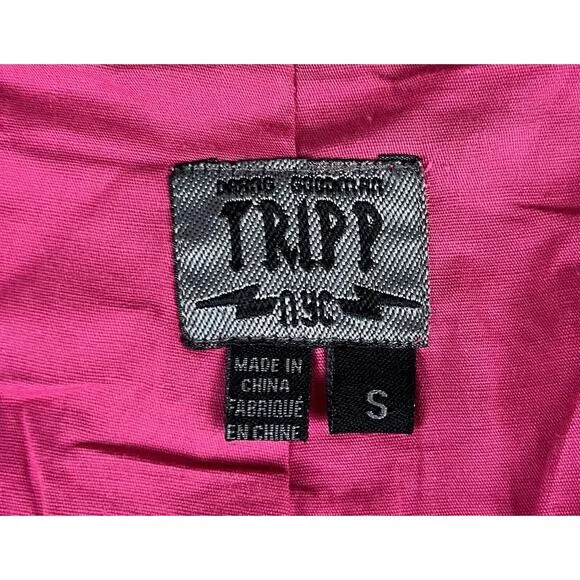 Tripp NYC Goth Punk Barbie Pink Moto Jacket Emo Grunge Zippers Size Small
