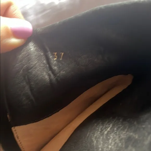 Trippen black leather knee-high boots