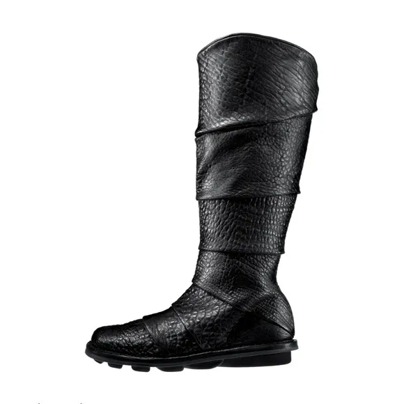 Trippen black leather knee-high boots