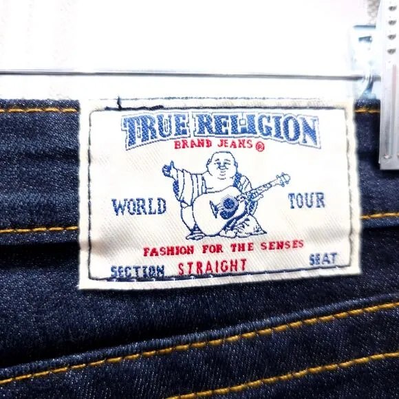 TRUE RELIGION NWT Womens 27 Jeans Straight Leg Low Rise W2G502Y9M