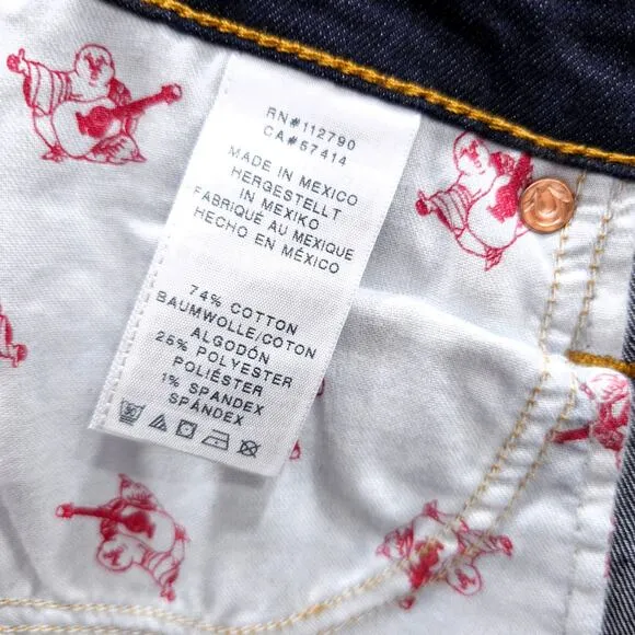 TRUE RELIGION NWT Womens 27 Jeans Straight Leg Low Rise W2G502Y9M